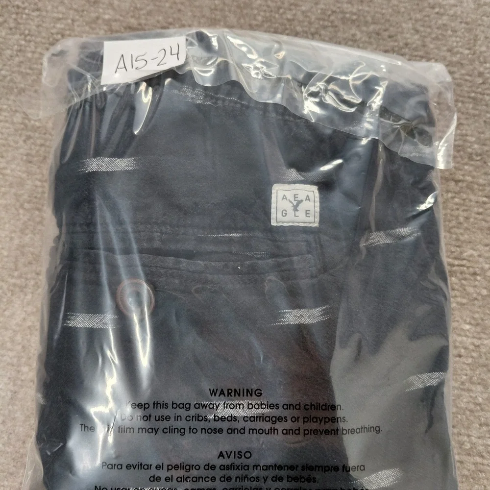 American Eagle Black Geometric Shorts Men's XXL 40